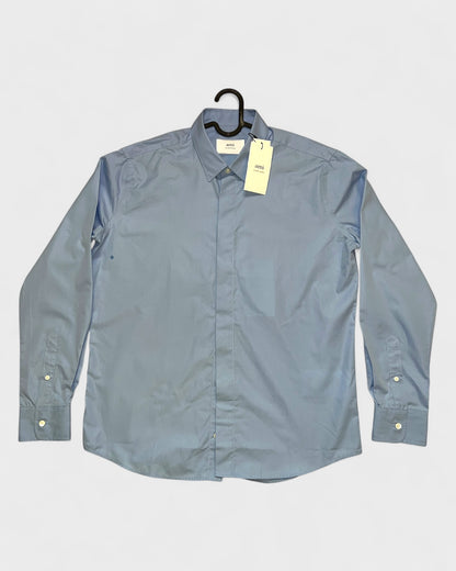 Popeline-Hemd – Hellblau