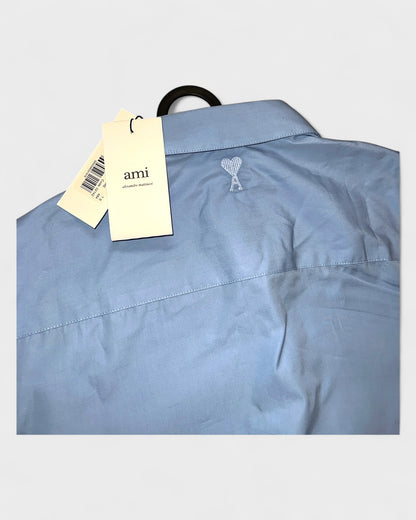 Popeline-Hemd – Hellblau