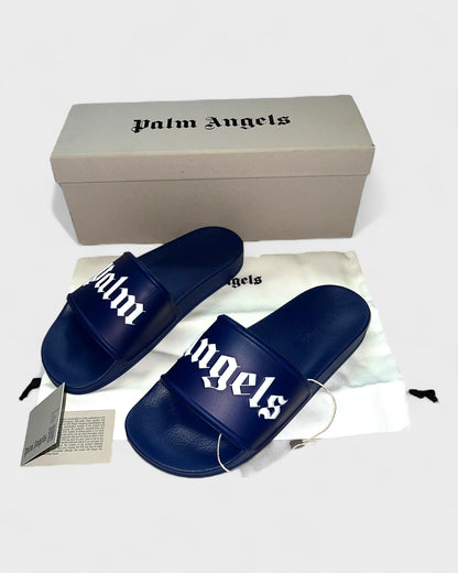 Slides – Navy mit weißem Logo