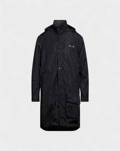 Regenmantel mit Kapuze – Schwarz