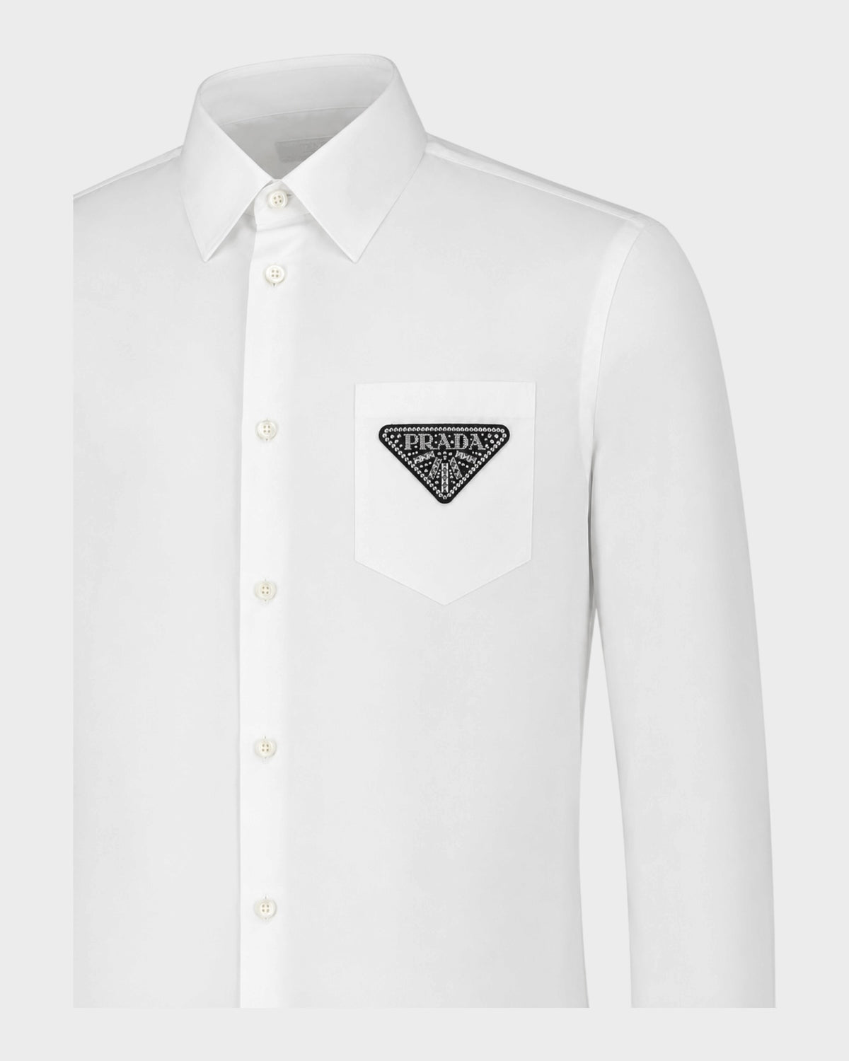 Hemd mit Strass-Logo – Weiß
