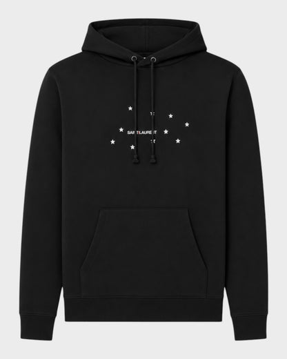 Kapuzenpullover mit Sternen – Schwarz
