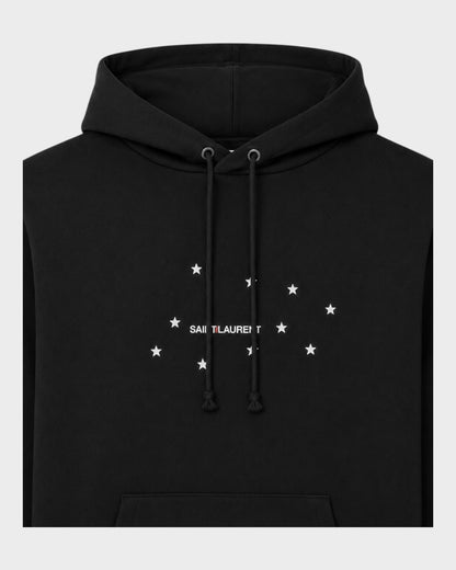 Kapuzenpullover mit Sternen – Schwarz