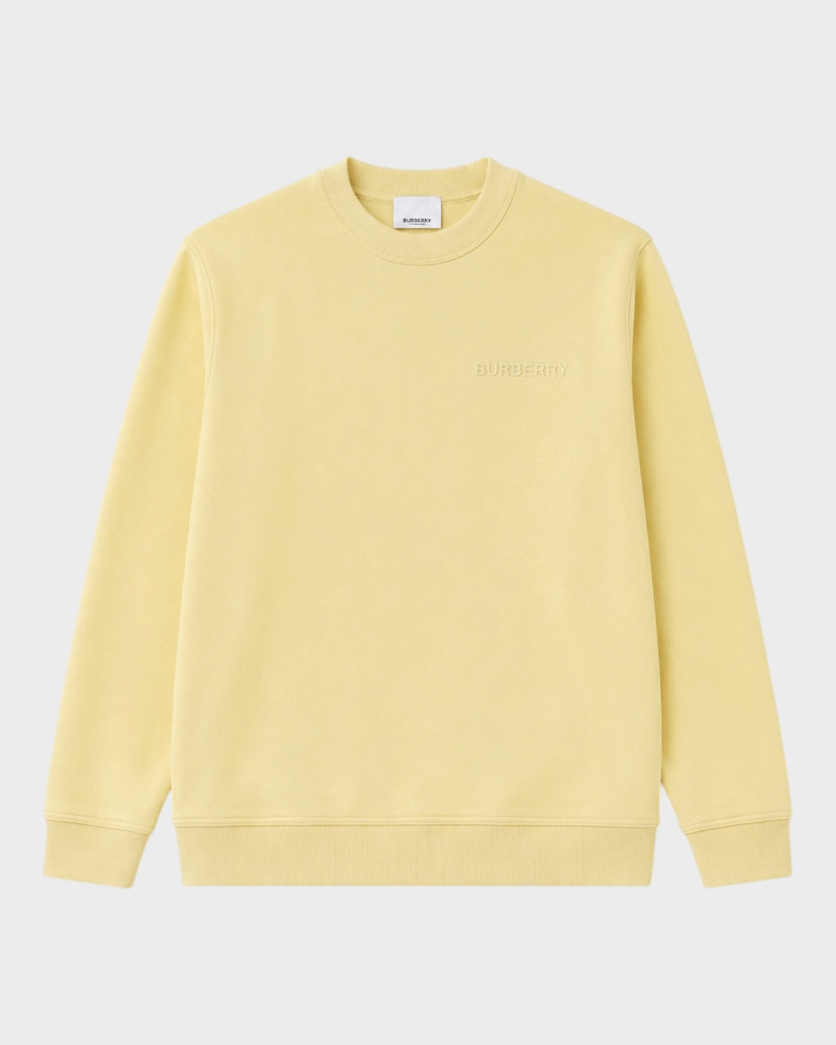 Sweatshirt mit Logo-Stickerei – Hellgelb