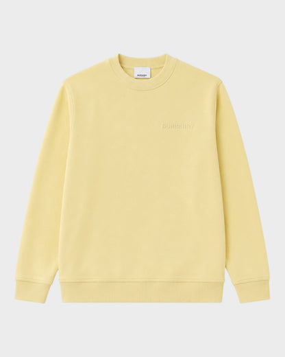 Sweatshirt mit Logo-Stickerei – Hellgelb