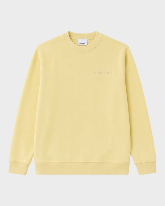 Sweatshirt mit Logo-Stickerei – Hellgelb