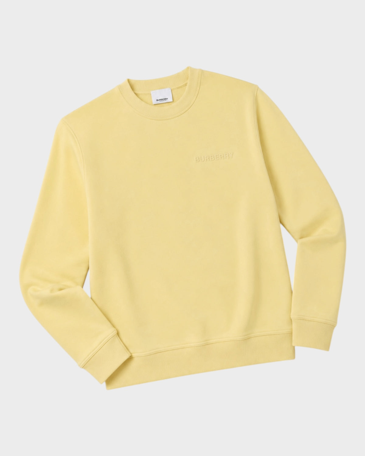 Sweatshirt mit Logo-Stickerei – Hellgelb