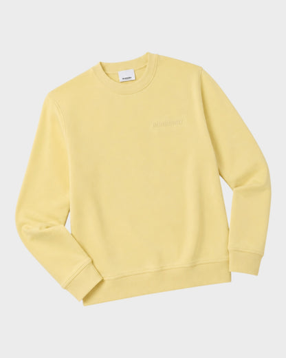 Sweatshirt mit Logo-Stickerei – Hellgelb