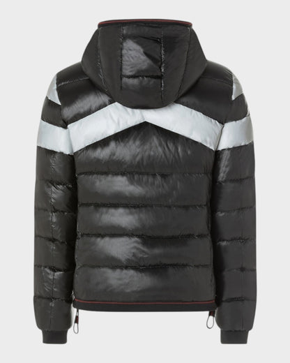 Daunenjacke in Schwarz & Grau
