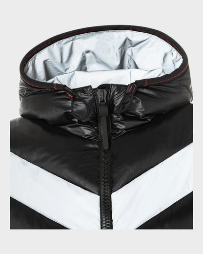 Daunenjacke in Schwarz & Grau