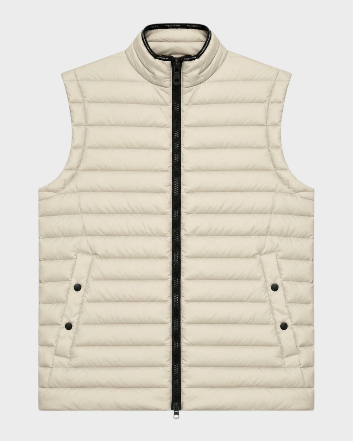 Steppweste mit Stehkragen – Beige