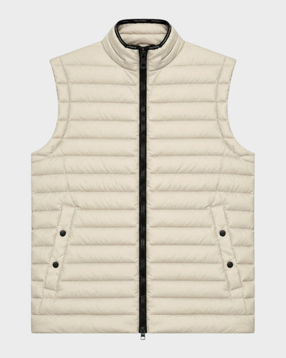 Steppweste mit Stehkragen – Beige