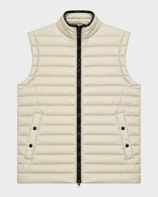 Steppweste mit Stehkragen – Beige