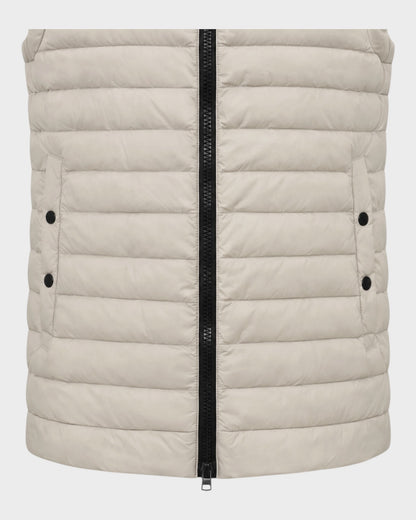 Steppweste mit Stehkragen – Beige